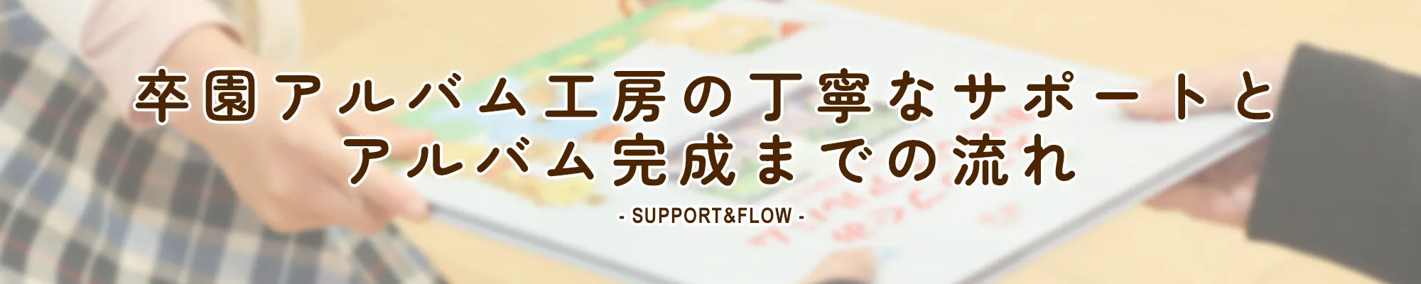 卒園アルバム工房の丁寧なサポートとアルバム完成までの流れ SUPPORT FLOW