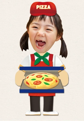 ピザ屋の着せ替えイラスト