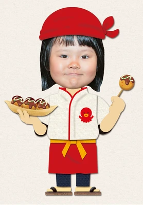 たこ焼き屋の着せ替えイラスト