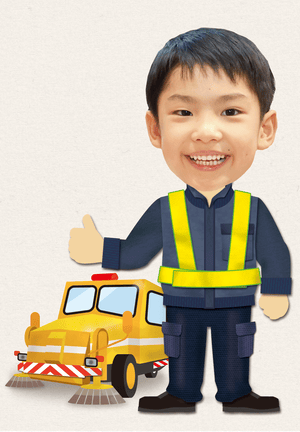 特殊車両ドライバー①の着せ替えイラスト