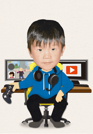 ゲーム実況YouTuber②の着せ替えイラスト