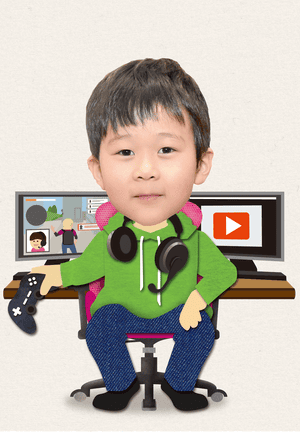 ゲーム実況YouTuber③の着せ替えイラスト