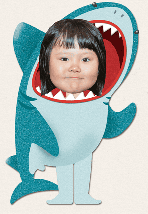 サメの着せ替えイラスト