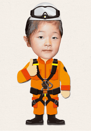 レスキュー隊の着せ替えイラスト