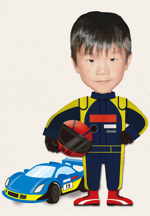 レーサーの着せ替えイラスト