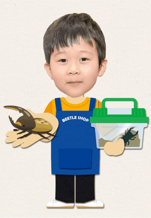 昆虫ショップ店員の着せ替えイラスト