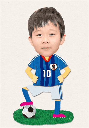 サッカー選手①の着せ替えイラスト