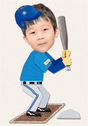 野球選手①の着せ替えイラスト