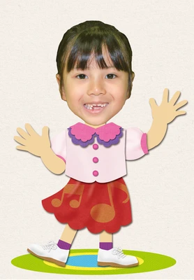 歌のおねえさんの着せ替えイラスト