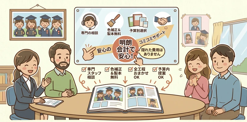 明朗会計・安心サポートの説明画像