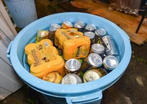 ビールの海です!