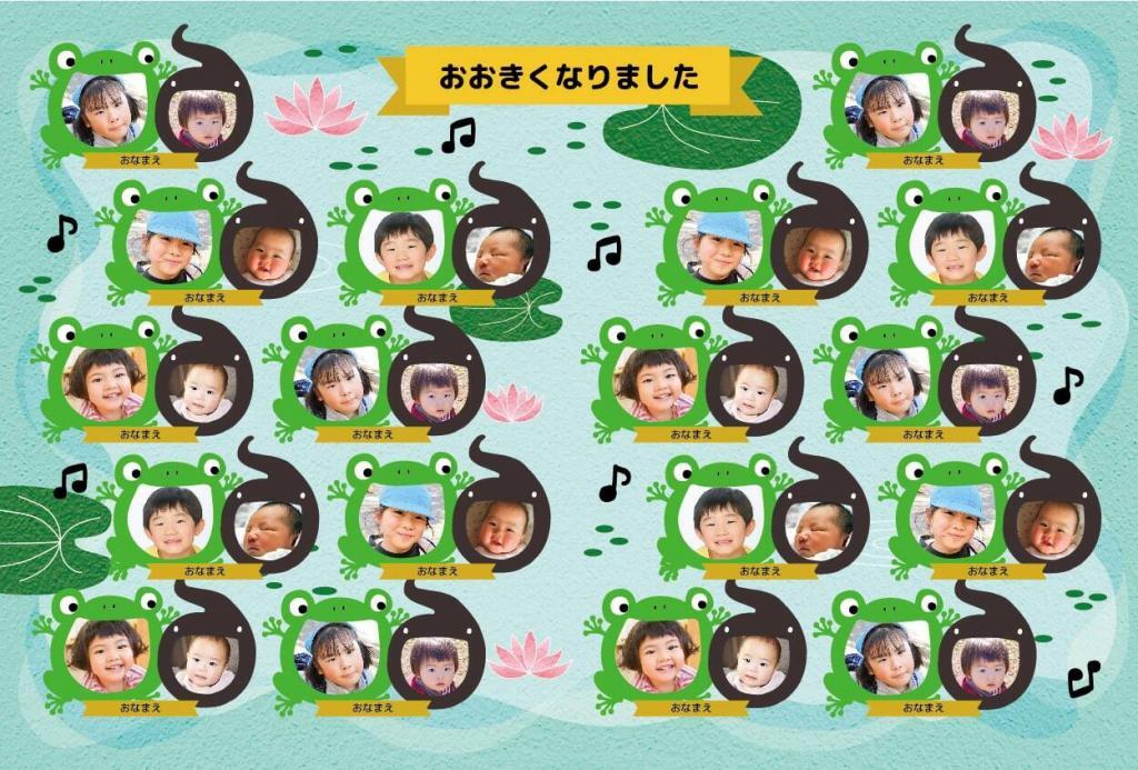 おおきくなりました(かえるテンプレート)