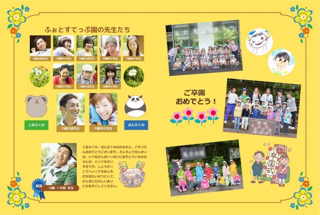 卒園アルバム工房 重視したい項目別 ページ構成例