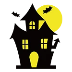 ハロウィンの城のイラスト
