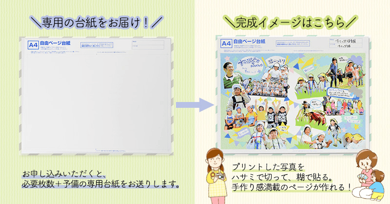 切り貼りページイメージ図