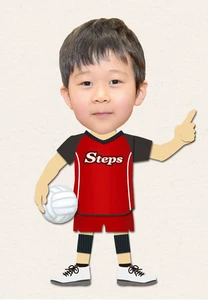 バレーボール選手①の着せ替えイラスト