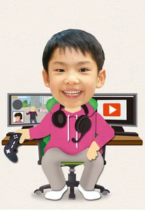 ゲーム実況YouTuber①の着せ替えイラスト