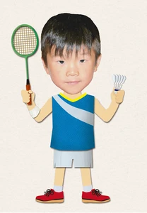 バドミントン選手①の着せ替えイラスト