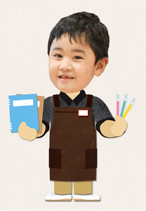 文房具屋の着せ替えイラスト