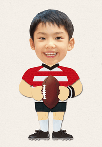 ラグビー選手の着せ替えイラスト
