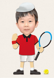 テニス選手➀の着せ替えイラスト