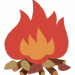 たき火のイラスト