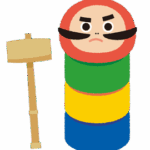 だるま落としのイラスト