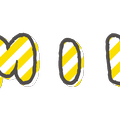 文字のイラストスタンプ（smile）