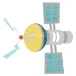 人工衛星のイラスト