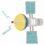 人工衛星のイラスト