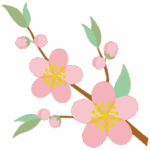 桃のイラスト