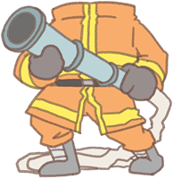 消防士の着せ替えイラスト（体）